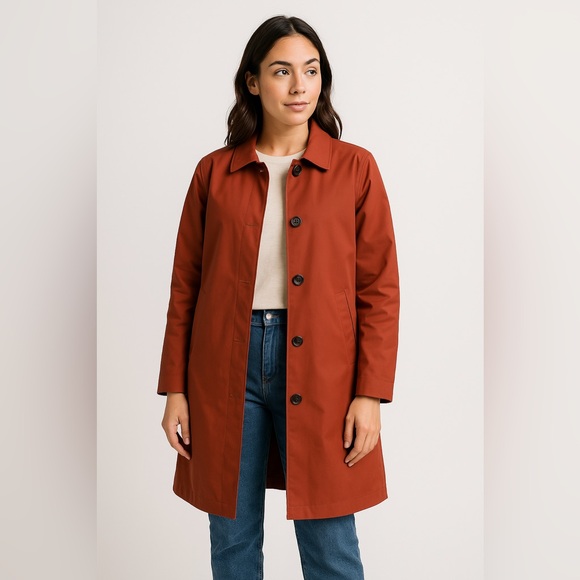 Herschel Supply Company Jackets & Blazers - Hershel | Women’s Mac Jacket Raincoat Trench | Rust
Colour | Size Small